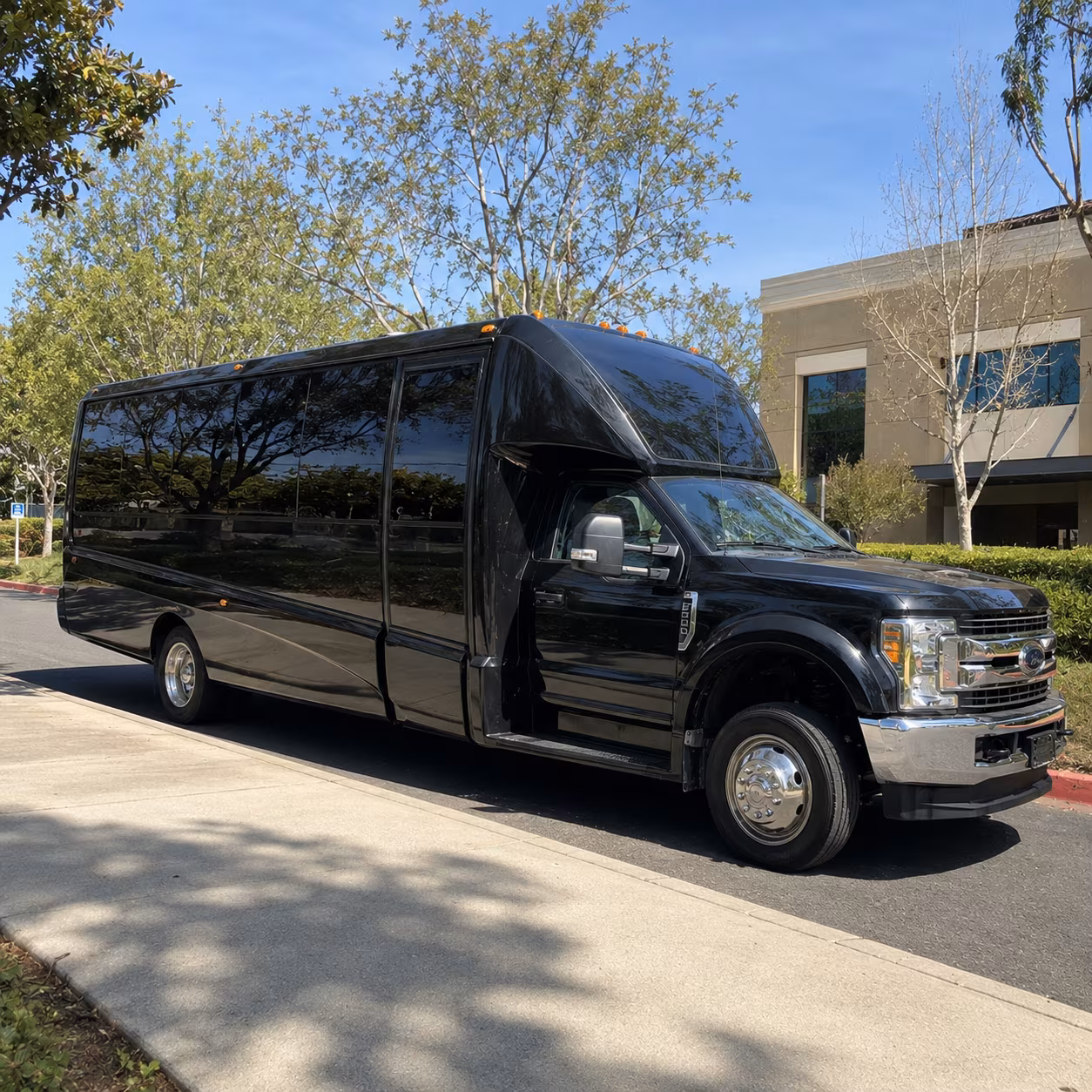 Passenger seating aboard a party bus rental serving Eugene