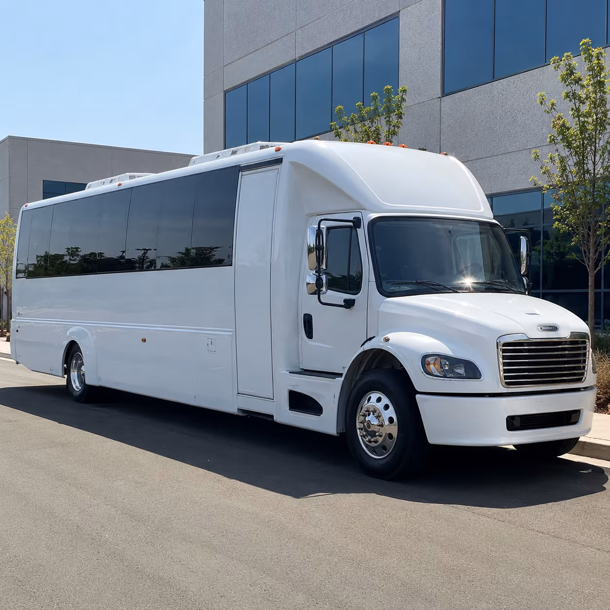 Eugene Private Event Transportation party bus exterior