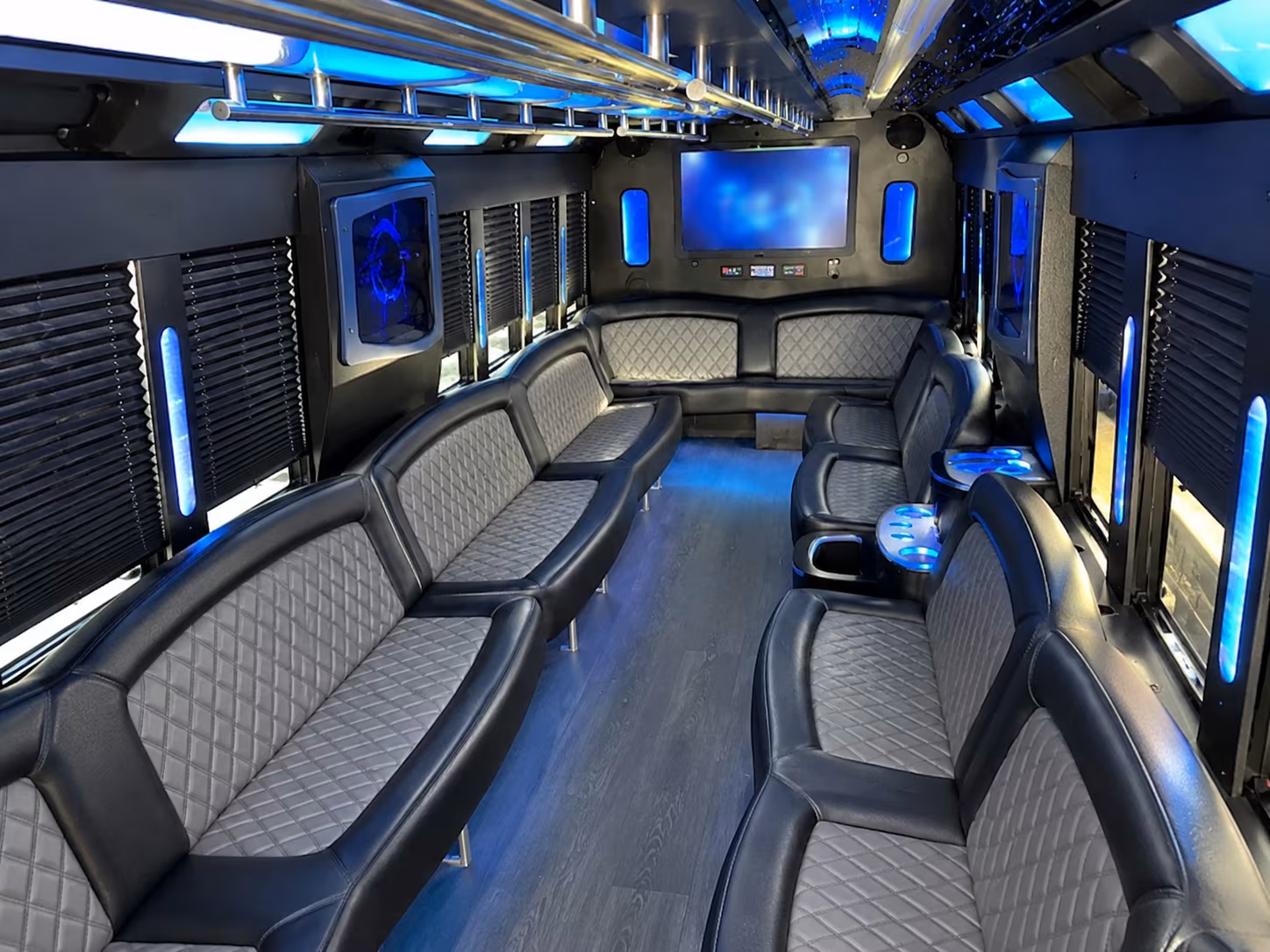 Eugene Private Event Transportation party bus exterior
