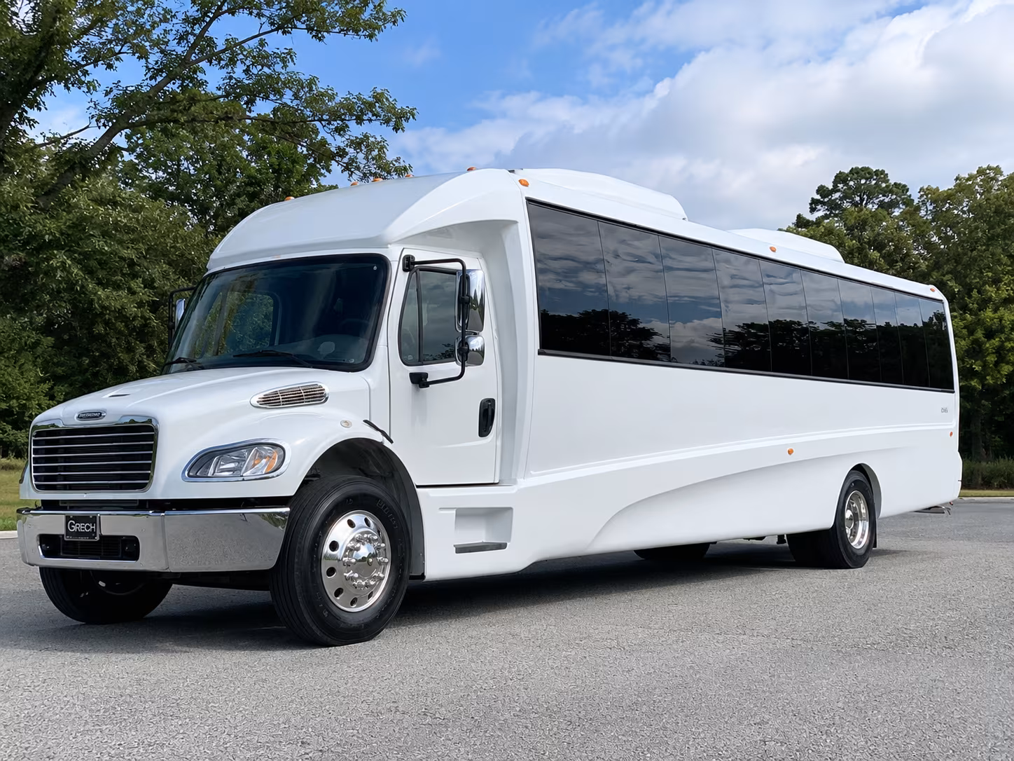 Eugene Prom & Homecoming Transportation party bus exterior