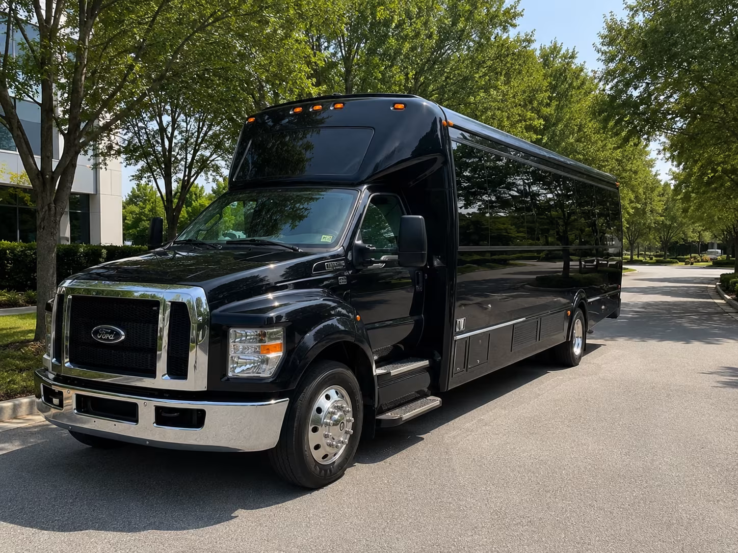 Eugene Sporting Event Transportation party bus exterior