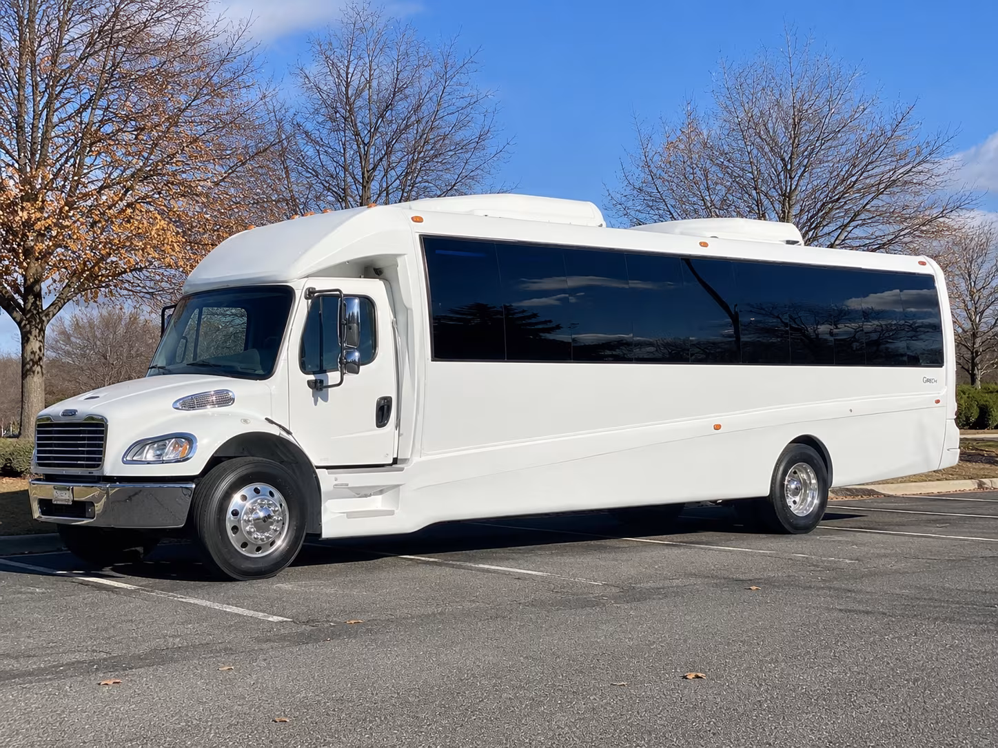 Eugene Wedding Transportation party bus exterior