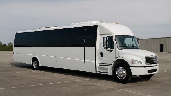 Exterior of Charter Bus Company Bend's 25 Passenger Party Bus in Bend