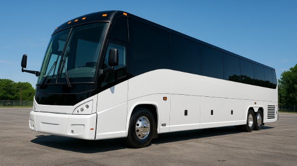 Exterior of Charter Bus Company Eugene's 44 Passenger Charter Bus in Eugene