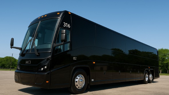 Exterior of Charter Bus Company Eugene's 45 Passenger Charter Bus in Eugene