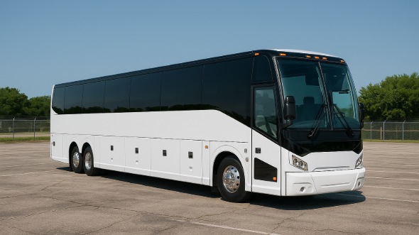 Exterior of Charter Bus Company Eugene's 47 Passenger Charter Bus in Eugene