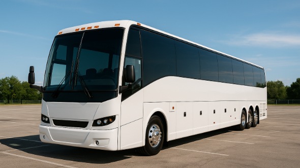 Exterior of Charter Bus Company Eugene's 51 Passenger Charter Bus in Eugene