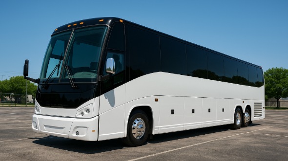 Exterior of Charter Bus Company Eugene's 56 Passenger Charter Bus in Eugene