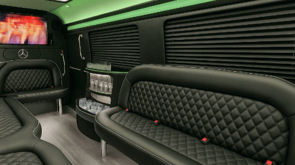 eugene 14 passenger sprinter limousine interior