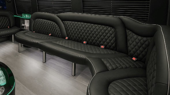 eugene 15 passenger party bus interior
