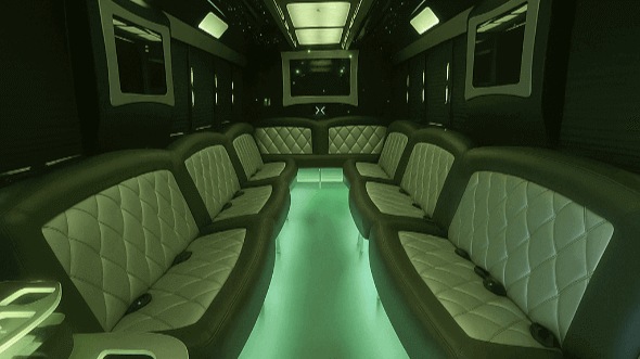 eugene 20 passenger party bus interior